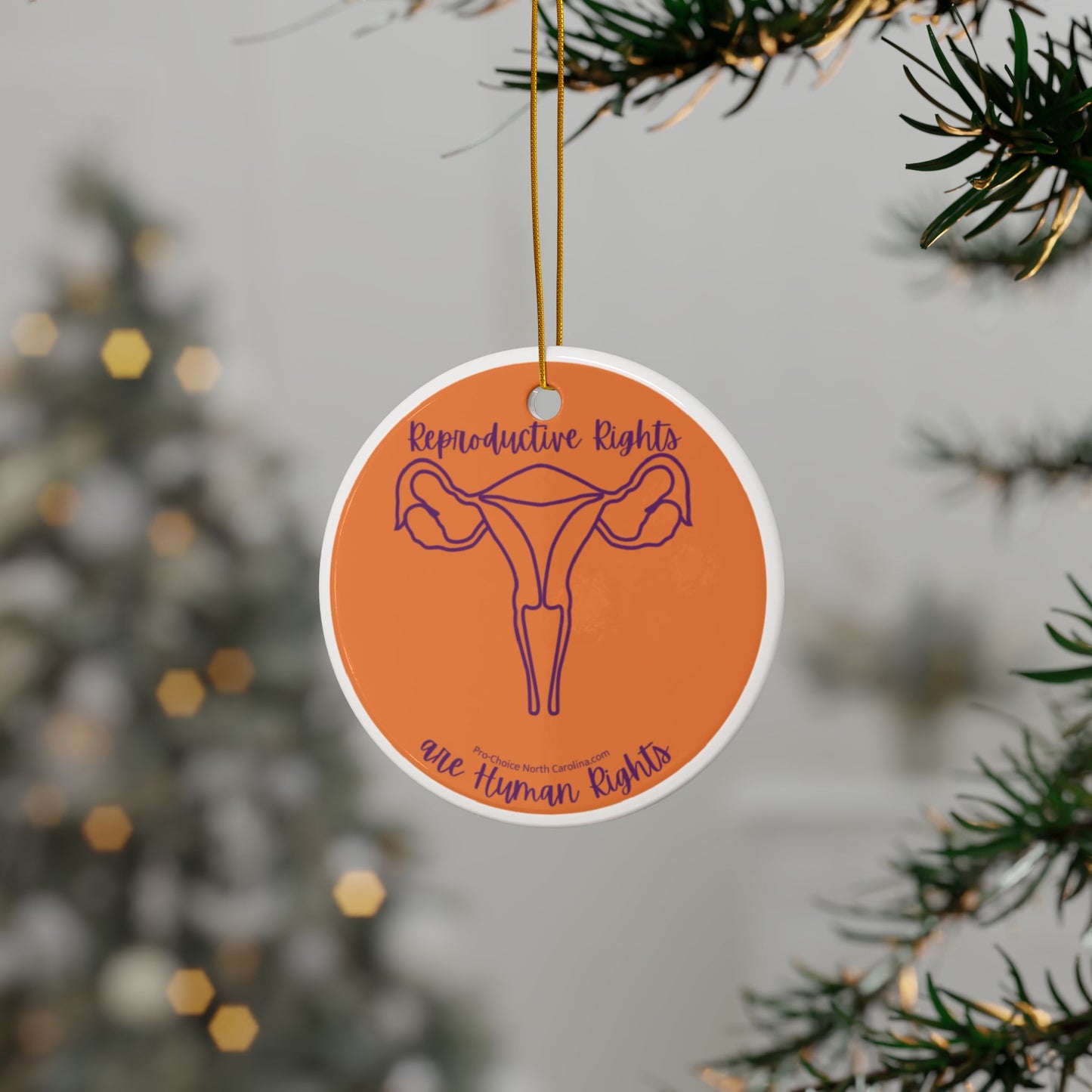 Reproductive Rights Are Human Rights Holiday Ornament
